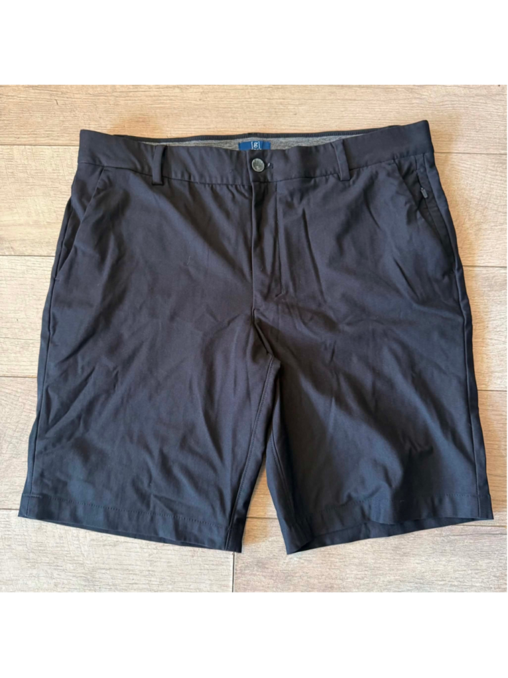 Men's George Flat Front Shorts Black Size 36